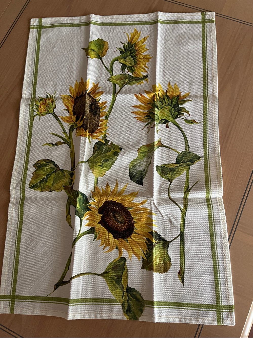 Hand Finish Tea Towels Sunflowers